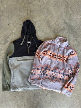 Free Nature + Unbranded 2pc Fleece Pullover Bundle Gorpcore Outdoor